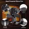 COMBIUBIU Wood Stove Fan 4 Fireplace Fan For Wood Burning Stove,Heat Powered Stove Fan Komin Log Wood Stove Accessories,Silent Circulating Warm