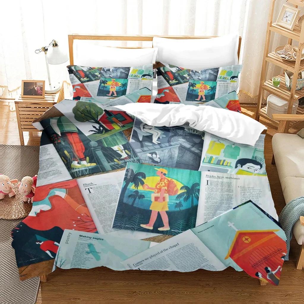 Statue of Liberty Bedding Set Modern Art Duvet Cover King/Queen Size Teens Adults Creative Fashion Pop Polyester Quilt Cover