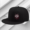 Wolf Head Graphic Flat Brim Cap Polyester Streetwear Style Baseball Hat Unisex Casual Outdoor Accessory