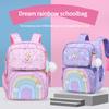 Cute Girls Rainbow Backpacks For Girls 1-6 Grade Cartoon Orthopedic Waterproof Backpack Kindergarten School Bag Mochila Escolar