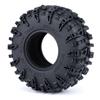 RCMAZO 4-Piece 1.3" Beadlock Wheel and Tire Set, 70mm Rubber Crawler Tires and 1.3" Aluminum Beadlock Wheel Hubs for 118 TRX4M, 124 SCX24, and FCX24