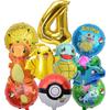 Balloon Monster Set Birthday Party Decoration Aluminum Film Balloon Vibrant Multi-Colored Balloon Pikachu Children'S Party Supplies