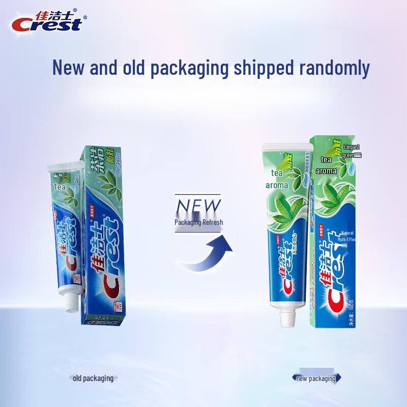 Crest Tea Clean Fresh Breath & Anti-Cavity Green Tea Toothpaste, 2x140g