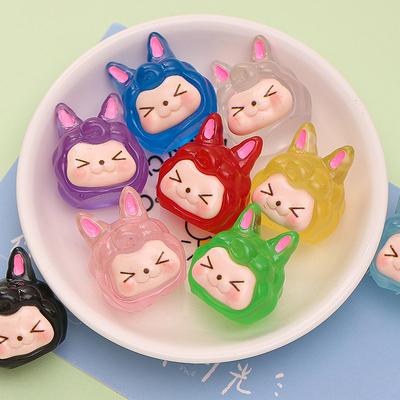 10Pcs Luminous Rabbit Glow At Night Moss Micro Landscape Decoration Cute Animals Fish Tank Diy