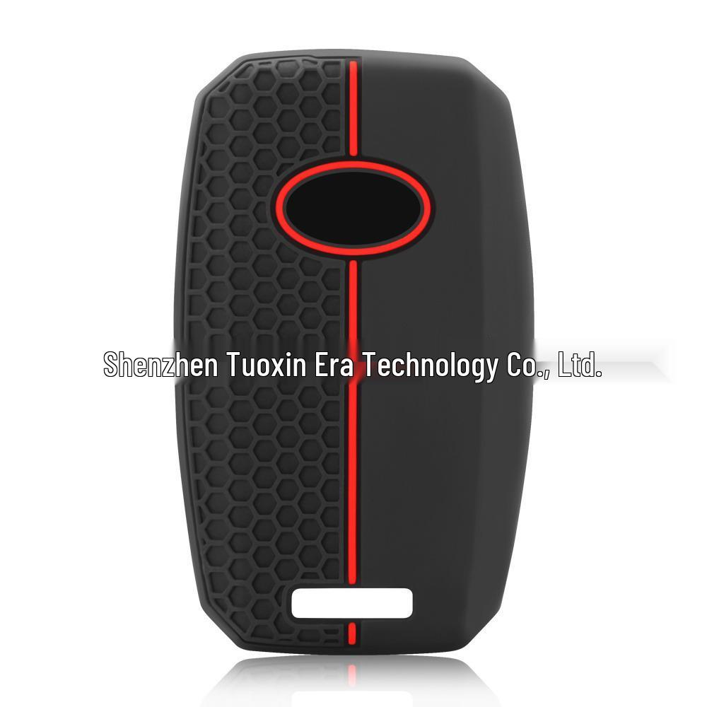 Kia Folding 3-Button Silicone Remote Key Protective Cover - Honeycomb Design