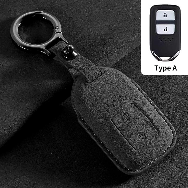 

Suede Car Key Case Cover Shell For Honda Civic CRV CR-V JADE Accord Fit Odyssey Acura Legend Insight XR-V HR-V UR-V CR-Z ZR-V