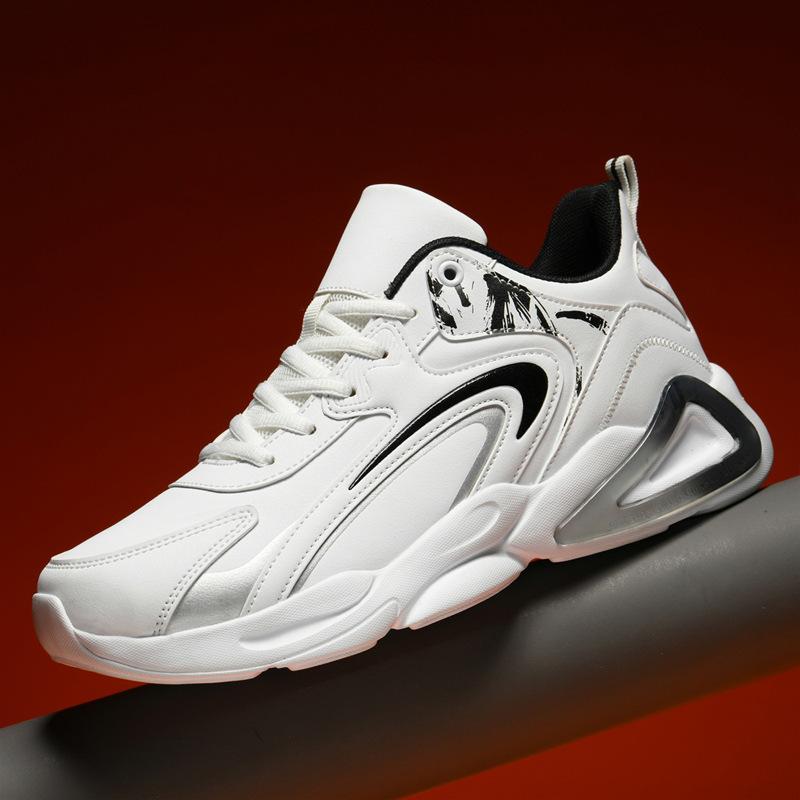 Men's sports shoes summer soft-soled breathable men's shoes full microfiber trend versatile heightening large size shoes running shoes