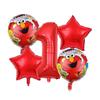 New Sesame Birthday Party Decorations Cartoon Street Balloons Plates Tablecloth Cups Tableware Set for Baby Shower Party Favors 5