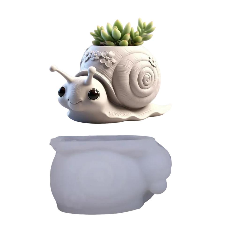 Creative Snail Shaped Flowerpot Silicone Mold For DIY Jewelry Container Making Resin Crafts And Succulent Planters