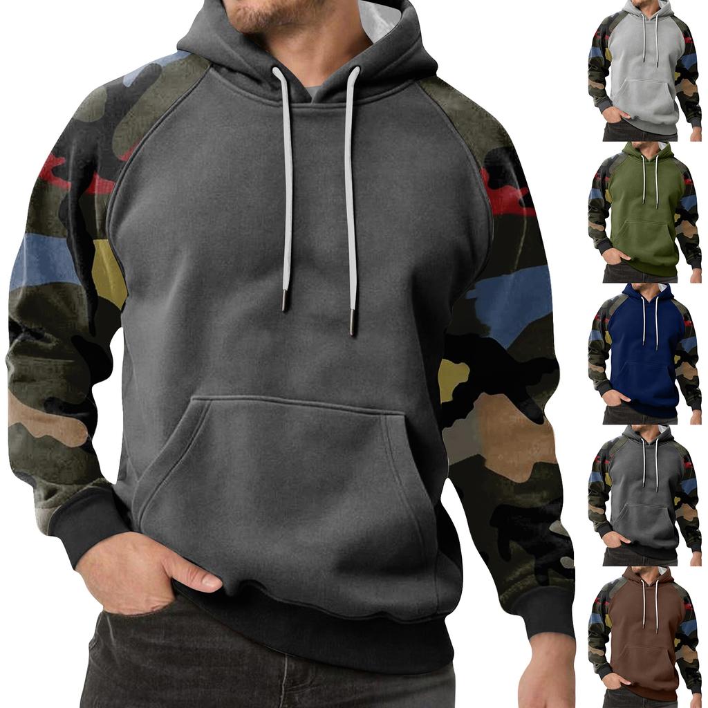 Men's Camouflage Sweatshirt Hoodie Men's Sports Large Size Casual Sweatshirt