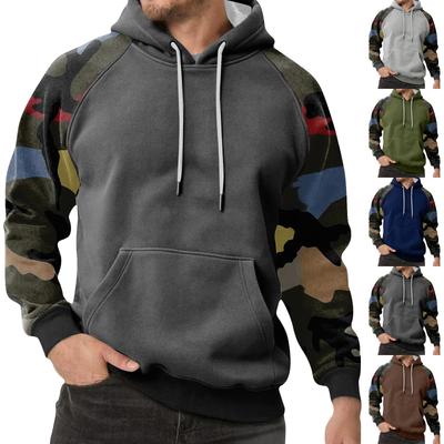 Herren Camouflage Sweatshirt Hoodie Herren Sport Übergröße Freizeit Sweatshirt