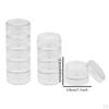 10Pcs Clear Round Stackable Jewelry Storage Box Organizer for Diamond