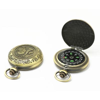 Dış Mekan Retro Taşınabilir Pusula Yüksek Hassasiyetli Su Geçirmez Işıklı Çok Fonksiyonlu Pusula Yön Bulma Jeodezik Vahşi Keşif
