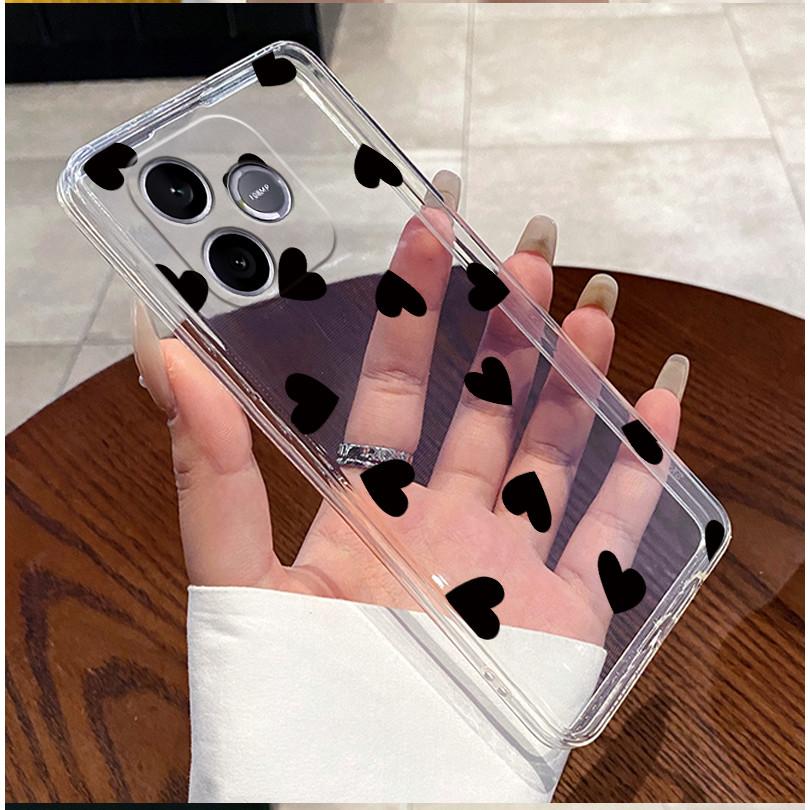 Shockproof Phone Case For Honor 600 Lite 5G/Honor 500 Smart 5G Transparent TPU Soft Casing Fashion Cute White Furry Bear Shell