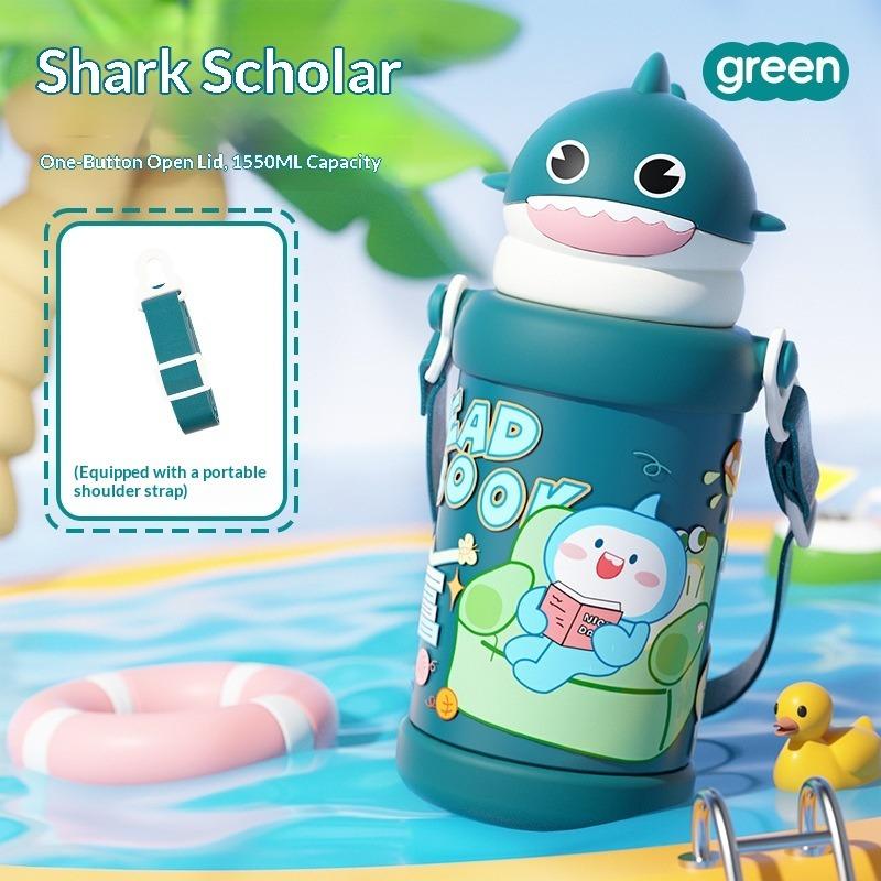 

Baby Shark Children s Thermos Cup 316 Stainless Steel Kettle Boys Kindergarten Straws Water Cup 550ML