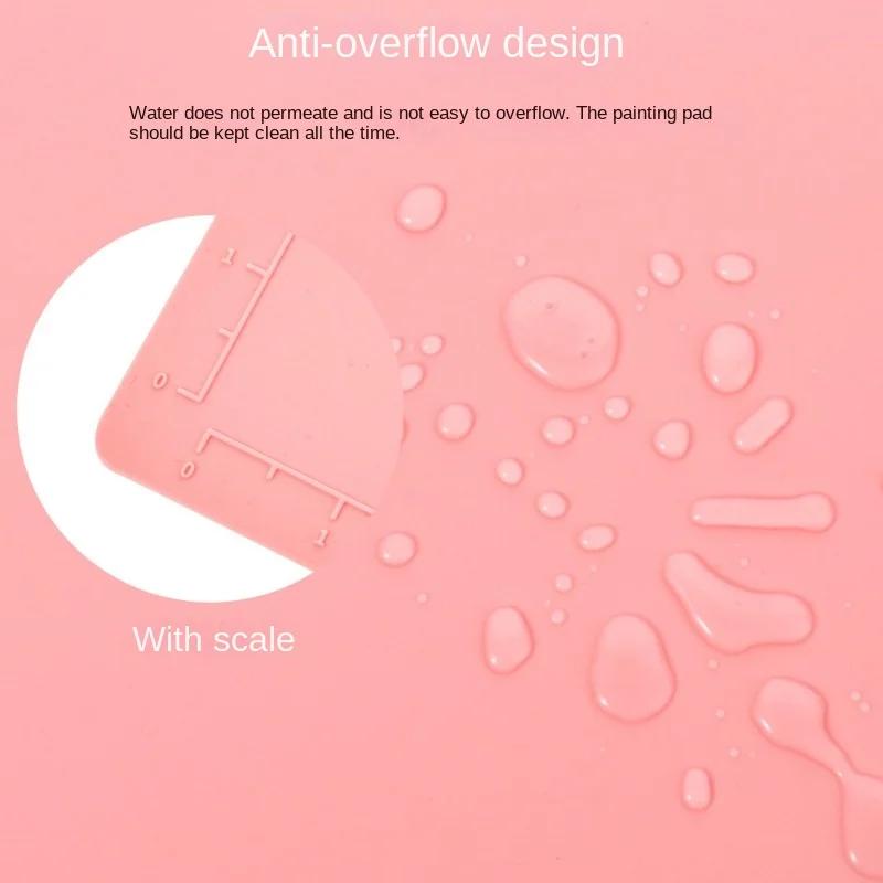 1 stk Vaskbar Silikon Håndverk Graffiti Malematte Barnas DIY Silikon Maling Vaskbar Pigmentpalett Malepute