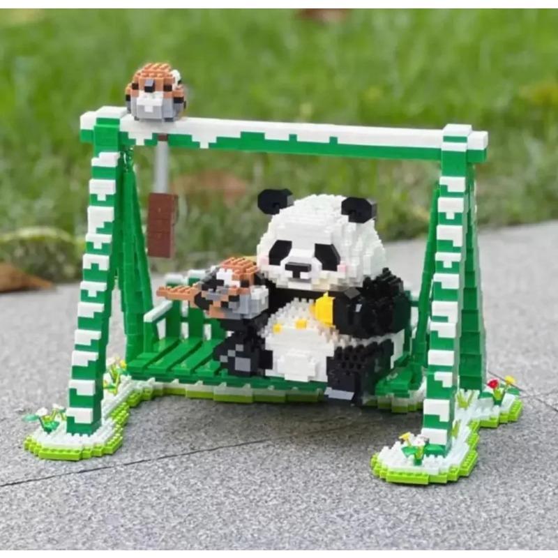 Urocze Panda Mikro Klocki Kawaii Zwierzę Zoo Edukacyjne Dekoracje Zabawki Ćwiczą zdolności manualne dla Dzieci