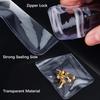 30pcs Transparent Self-Sealing Jewelry Bags - Waterproof PVC Zipper Pouches for Rings and Earrings, Portable Storage Bag, Jewelry Organizer Bag