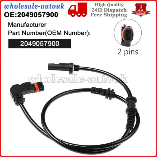 2X ABS Speed Sensor Front Left Right FOR Mercedes C-Class W204 S204 A2049057900