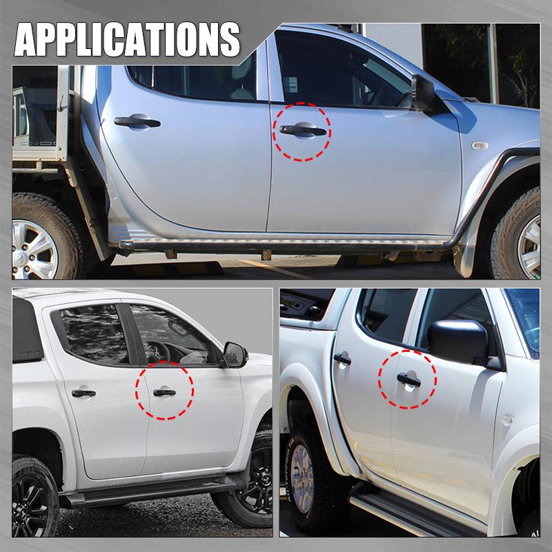 Chrome /Black Front Right Outer Door Handle For Mitsubishi Triton Ml Mn 2006 2007 2008 2009 2010 2011 2012 2013 2014 2015