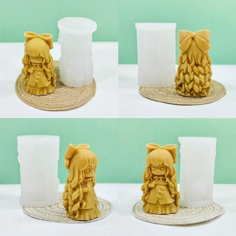 3D Girl Silicone Candle Mold DIY Aromatherapy Gypsum Crystal Epoxy Resin Molds