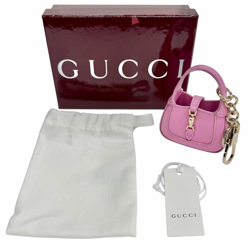 Pristine GUCCI key ring Jackie 1961 pink leather Women 768285 Used