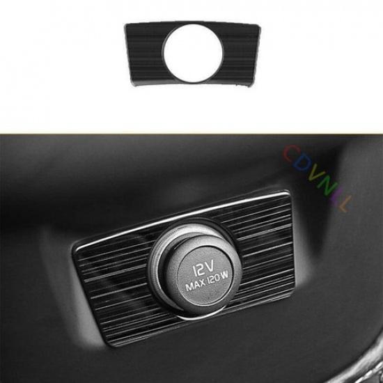 Black Titanium Rear Cigarette Lighter Panel Trim For Volvo S60 2019-2023 1PCS