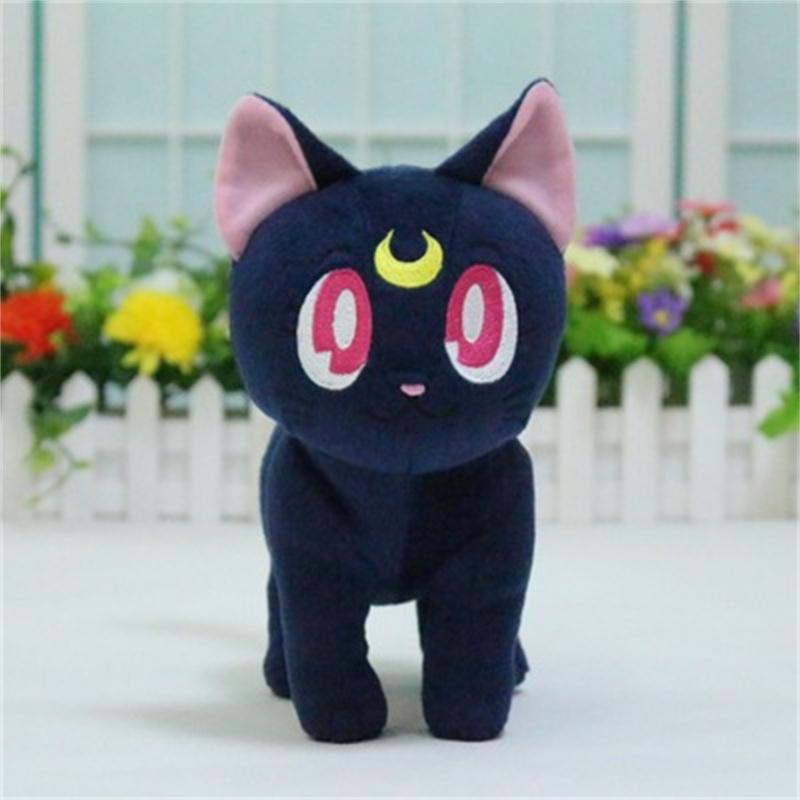 Japan Cartoon Movie Sailor Moon TV Drama Luna Cat Plush Toys Soft Stuffed Animals Doll Children's Birthday Gifts