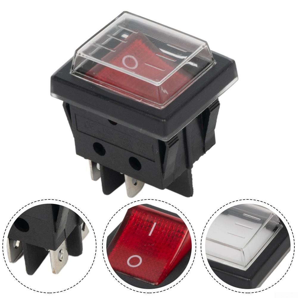 

16A 250VAC / 20A 125VAC Кулісний перемикач 4 контакти Аксесуар Підсвічується ON OFF