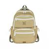 Schoolbag Korean Schoolbag Outdoor Travel Large Capacity Solid Color Middle School Student Backpack High Value Girl Backpack
