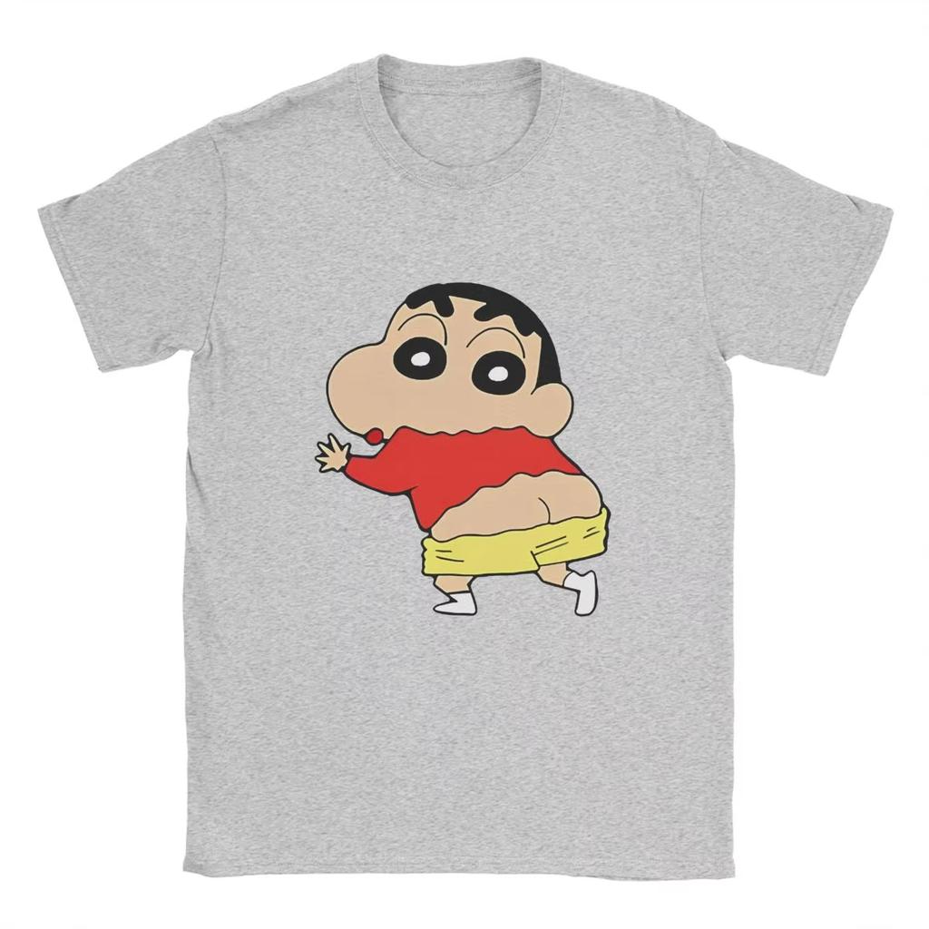 Miniso Fun Crayon Shinchan Mens Womens Tshirt Anime Cartoon Fashion Short Sleeve Round Neck Tshirt Cotton Clothing