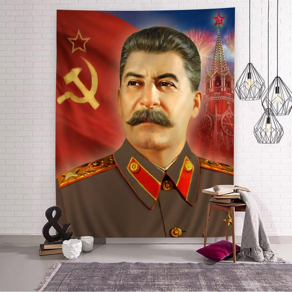 Lenin Joseph Stalin DIY Nástěnná tapiserie Umění Sci-fi Místnost Domácí dekorace Nástěnné umění Dekor