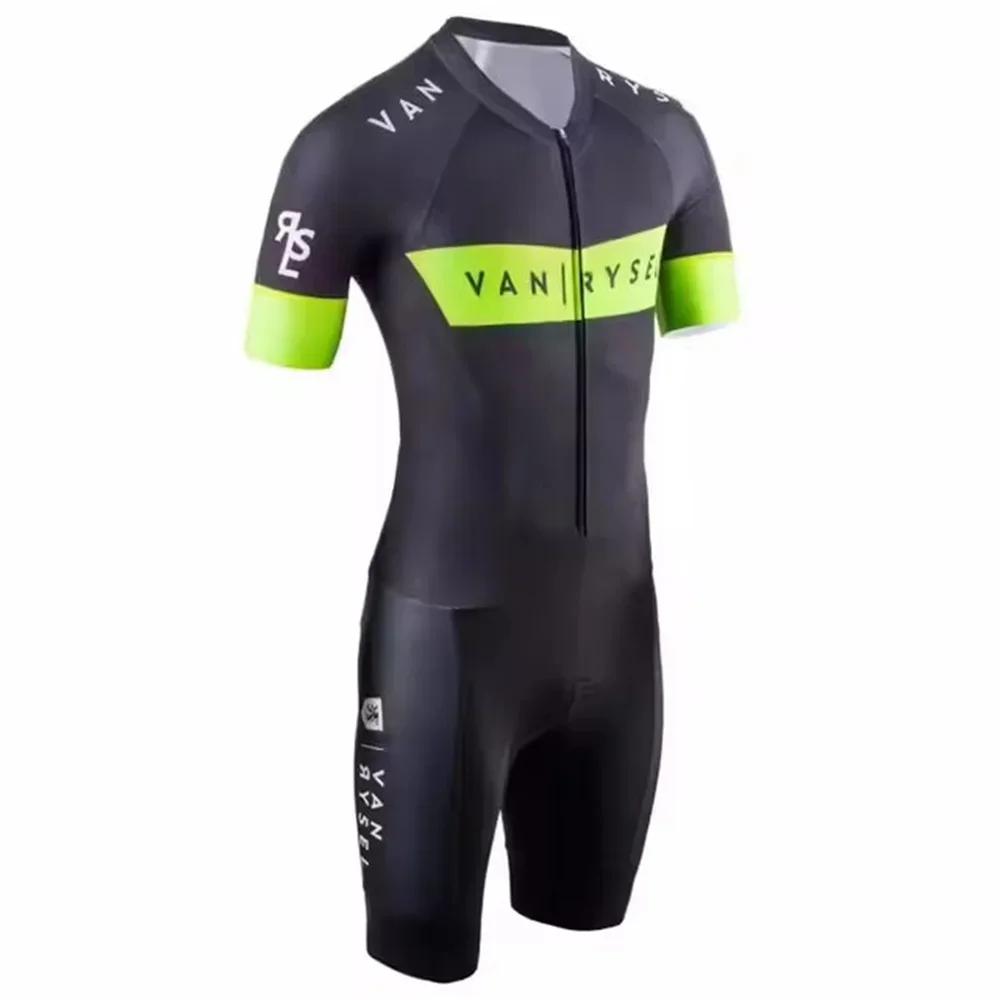 

Мужской триатлонный костюм VANRYSEL Drive Tri Aero Speedsuit Спортивный Велоспорт Бег Плавание Мир Комбинезон Skinsuit Одежда на роликах S