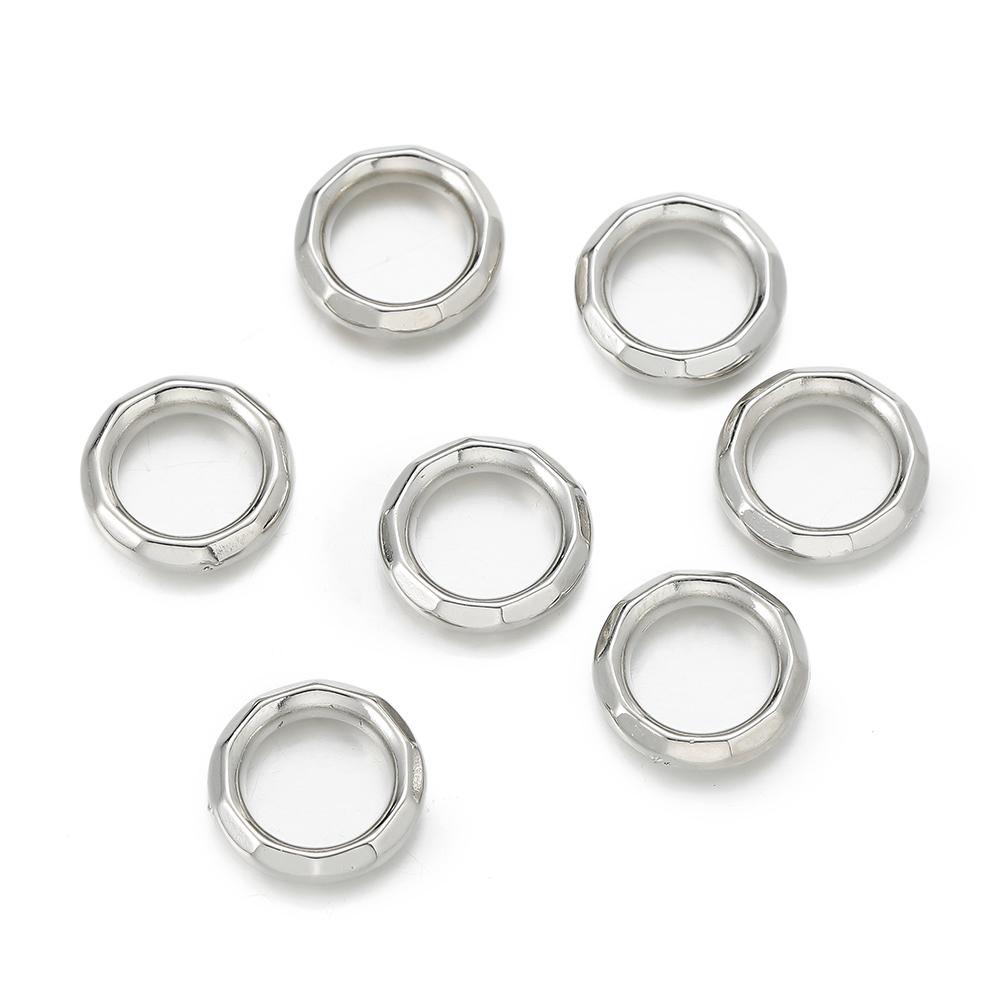 50pcs/lot CCB Spacer Beads Charms Antique Silver Color Spacer Beads Charms Pendants For DIY Bracelets Jewelry Making Accessories
