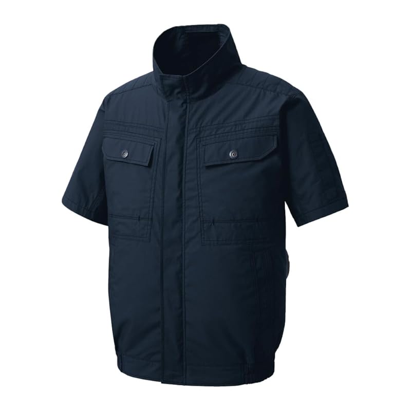 

[Sun-S] air conditioning fushin clothes short sleeve blouson Clothes only/With original sticker [KF92450] (L, 3.Navy)