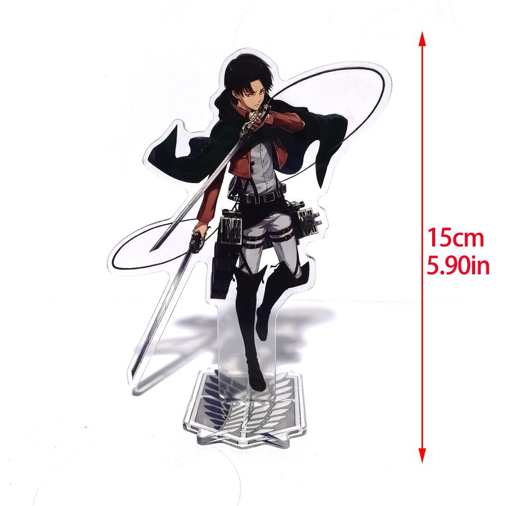 Attack on Titan Acrylic Standing Eren Mikasa Levi Erwin Armin Animation Action Figures Wolf Titan 16cm Miniature Playthings Decor Playthings For Kid
