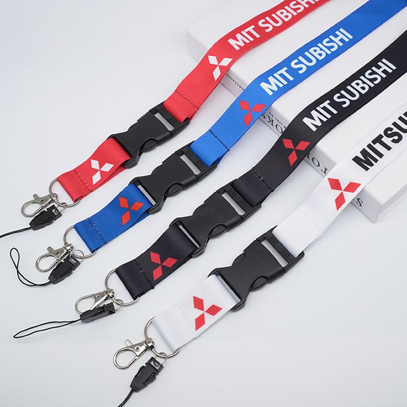 ysdf5 Auto Mobile Phone Neck Strap Lanyard Car Emblem Keychain Vehicle Id Holder for Mitsubishi Lancer 10 9 Asx Ralliart Eclipse L200