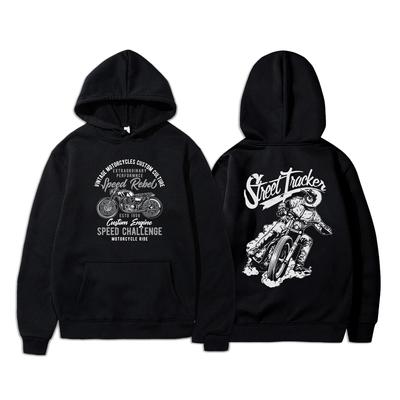 Motorcycle Printed Hoodie Unisex's Hoodies Fashion  Long Sleeve Sweatshirt New  Casual Hip-Hop Hoodie Motorcycle Enthusiast Hoodie