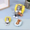 Sleeping Tom And Jerry Pillow Tom Cat Mouse Car Ornament Cute Desk Decorations Adorable Figurines Collectible Playful Ornaments