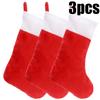 42Cm Christmas Stockings White Plush Cuff Hanging Socks Personalized Gift Bag Stocking Decorations Season Fireplace Decor