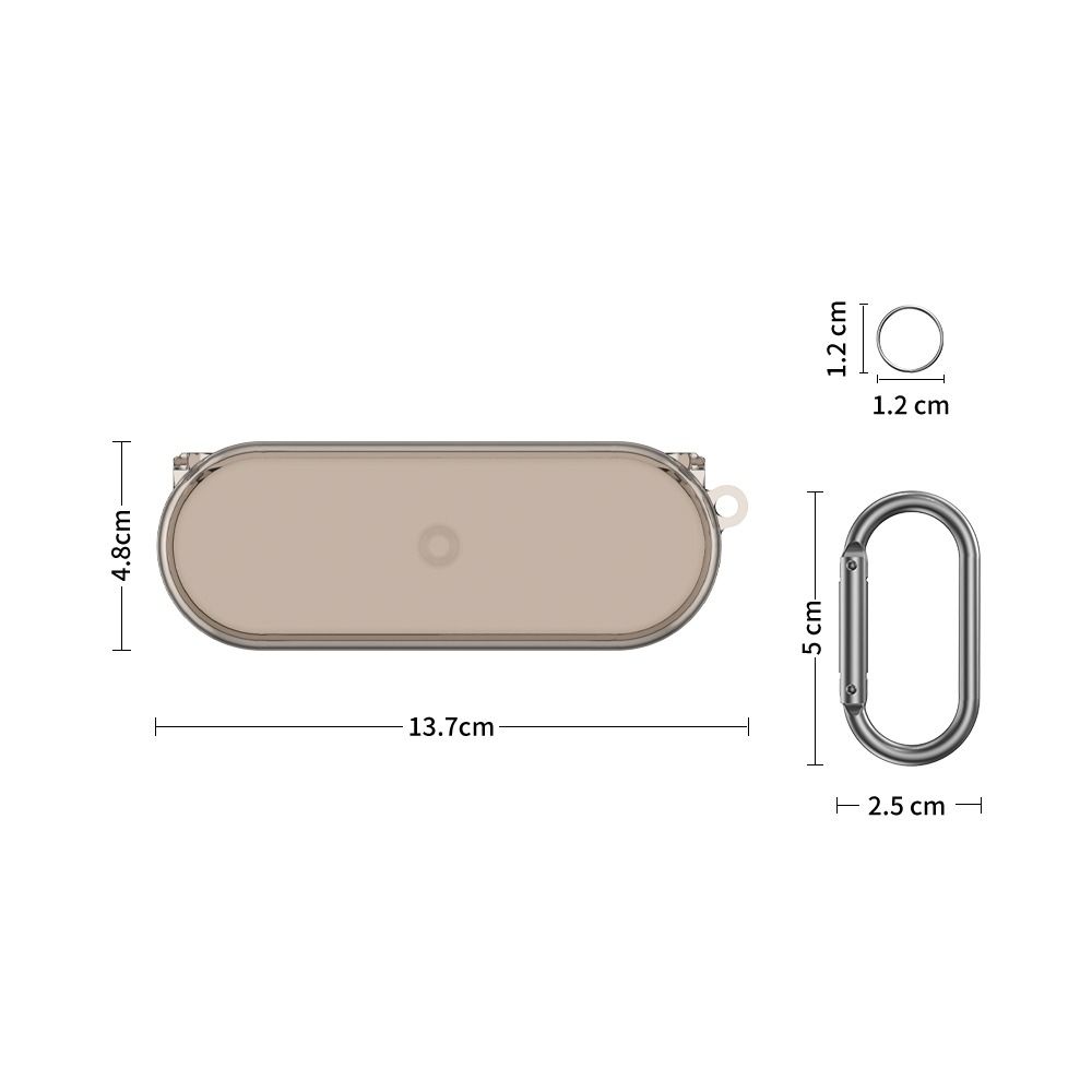 TPU Protective Case Shockproof Clear Transparent Cover Headphone Accessories With Keychain Hook for Nothing Ear(Open)