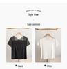 Women's Summer Lace Base Layer Pajama Top - Breathable, Thin, Short Sleeve