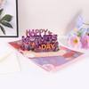 Beautiful Mother's Day Cards Flowers Design 3D Pop-Up Design Holiday Greeting Card Thank-You Blessing Writable Card