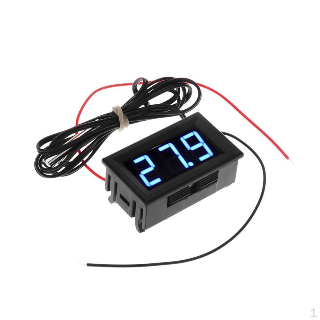 LCD Digital Refrigerator Aquarium Temperature Display Blue