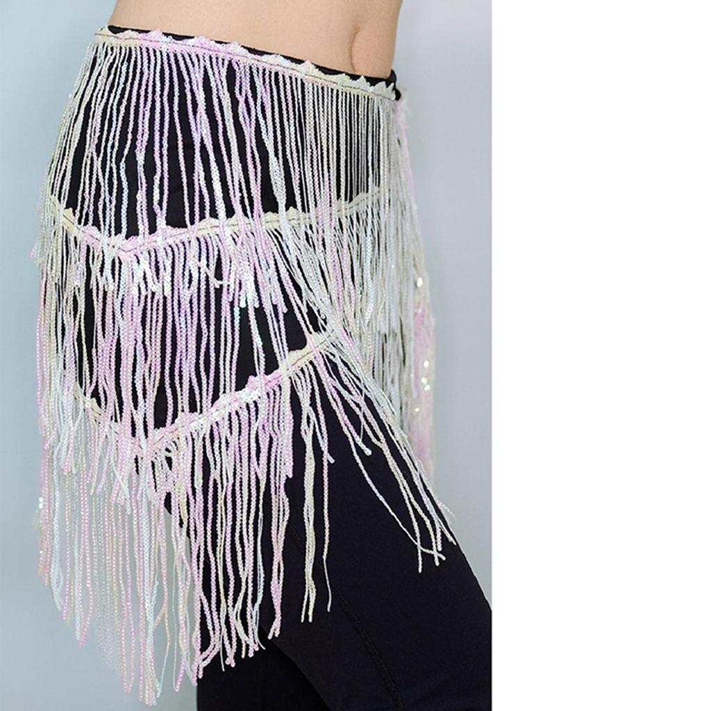 Catena da vita Danza del Ventre da Donna con Paillettes e Nappe