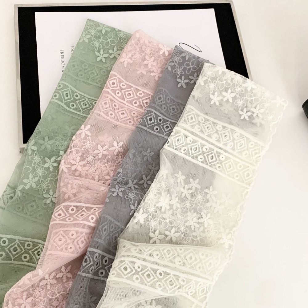 Printed Embroidery Lace Scarf Thin Lace Scarves Fashion Flower Scarf  Beach