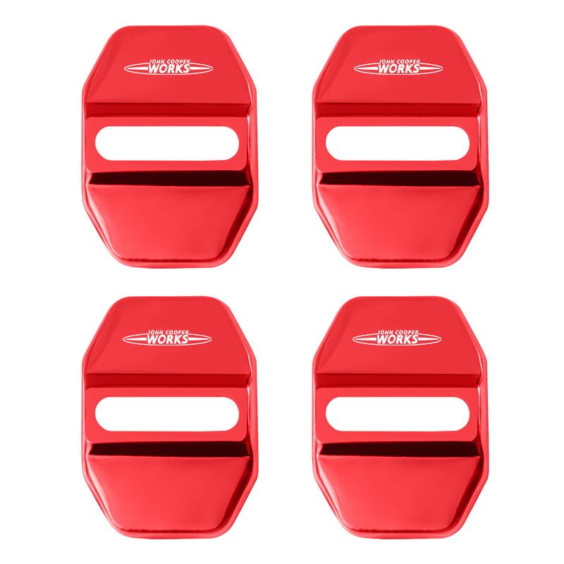 4Pcs Metal Car Door Lock cover Protective Buckle Cover Sticker For Mini Cooper JCW Works R56 R50 F54 F55 F56 F57 F60 R52 R55 R53 q7