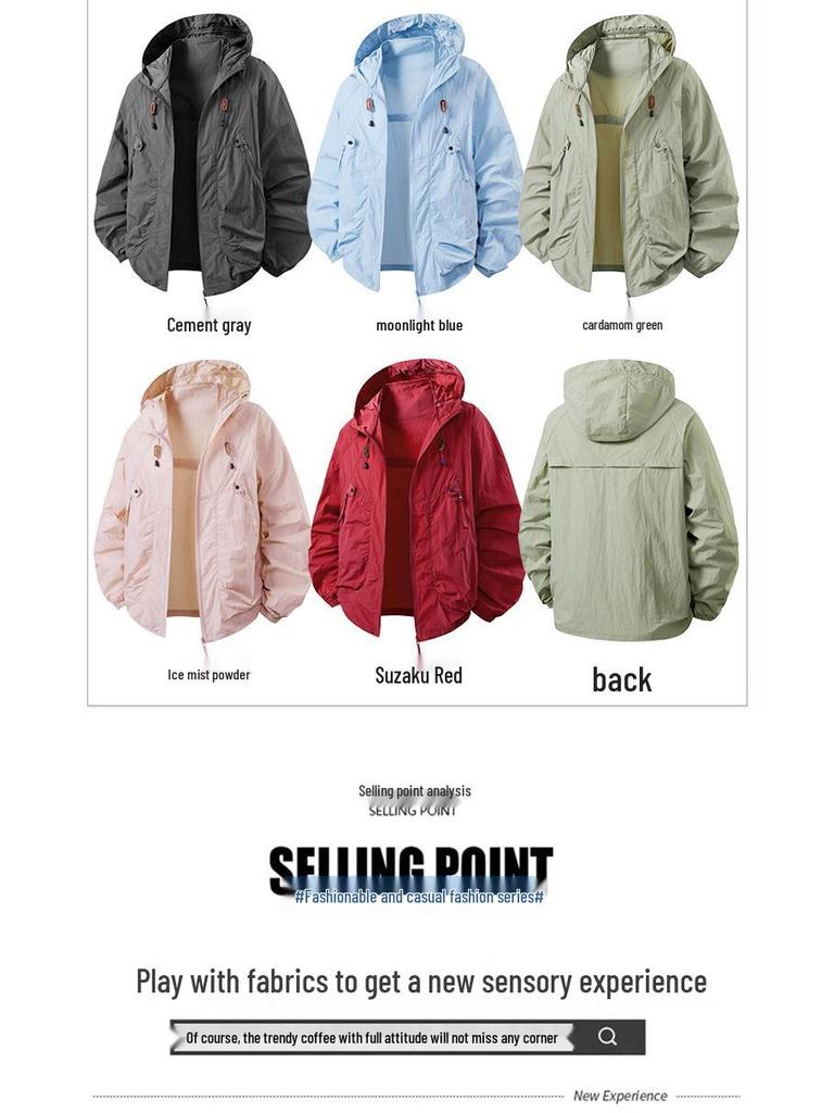 2025 Summer Breathable Ice Silk Skin Coat for Men & Women - Outdoor Fishing Sunscreen Windbreaker