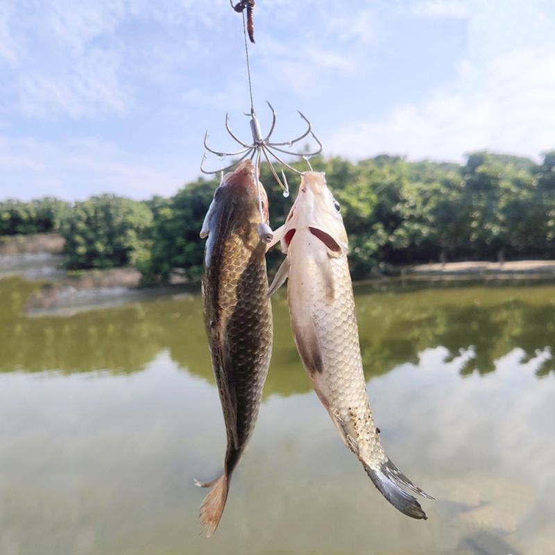 1pcs Explosion Fishing Hook Fishing Lure Bait Trap Feeder Cage Sharp Fishing Hook With Stainless Steel Springs