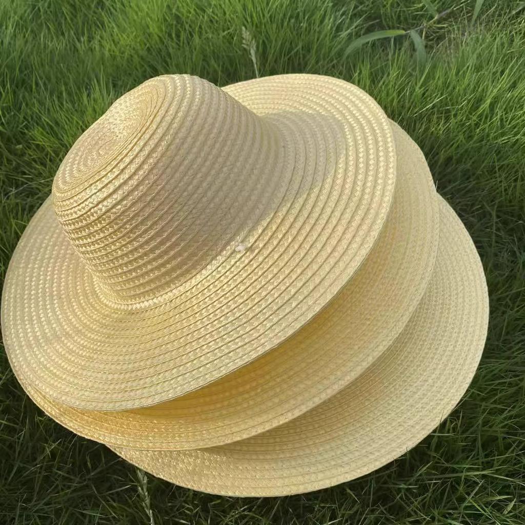 High-Quality Wheat Straw Wide-Brim Sun Protection Hat for Men and Women